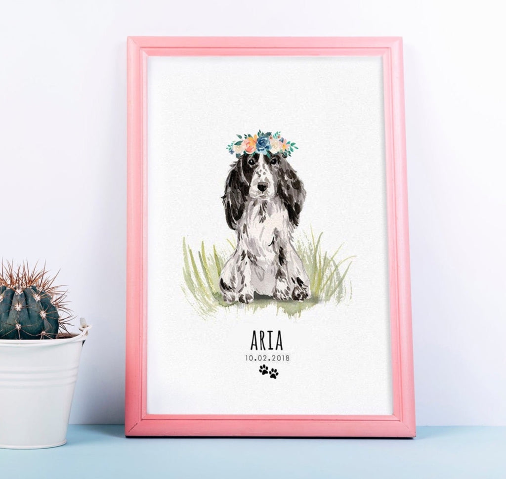 Lámina personalizada "Perro sobre la Hierba" - Sara de Bono Tienda